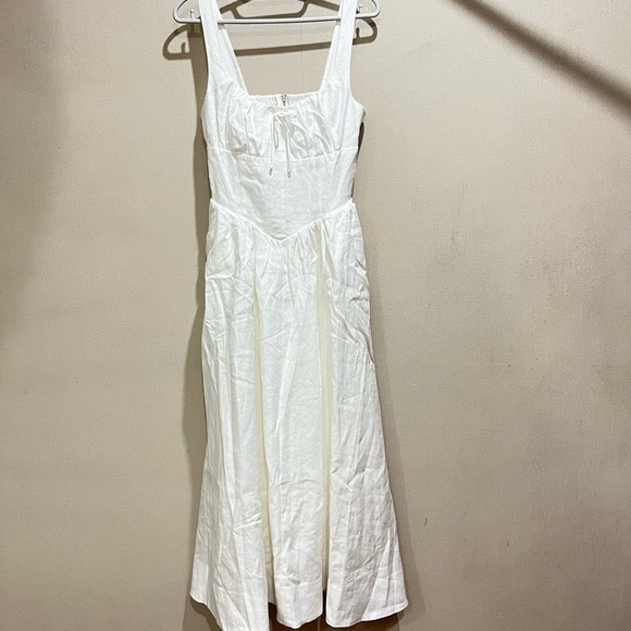 “💖 Sale” Reformation Balia Linen Dress - White - Picture 3 of 6